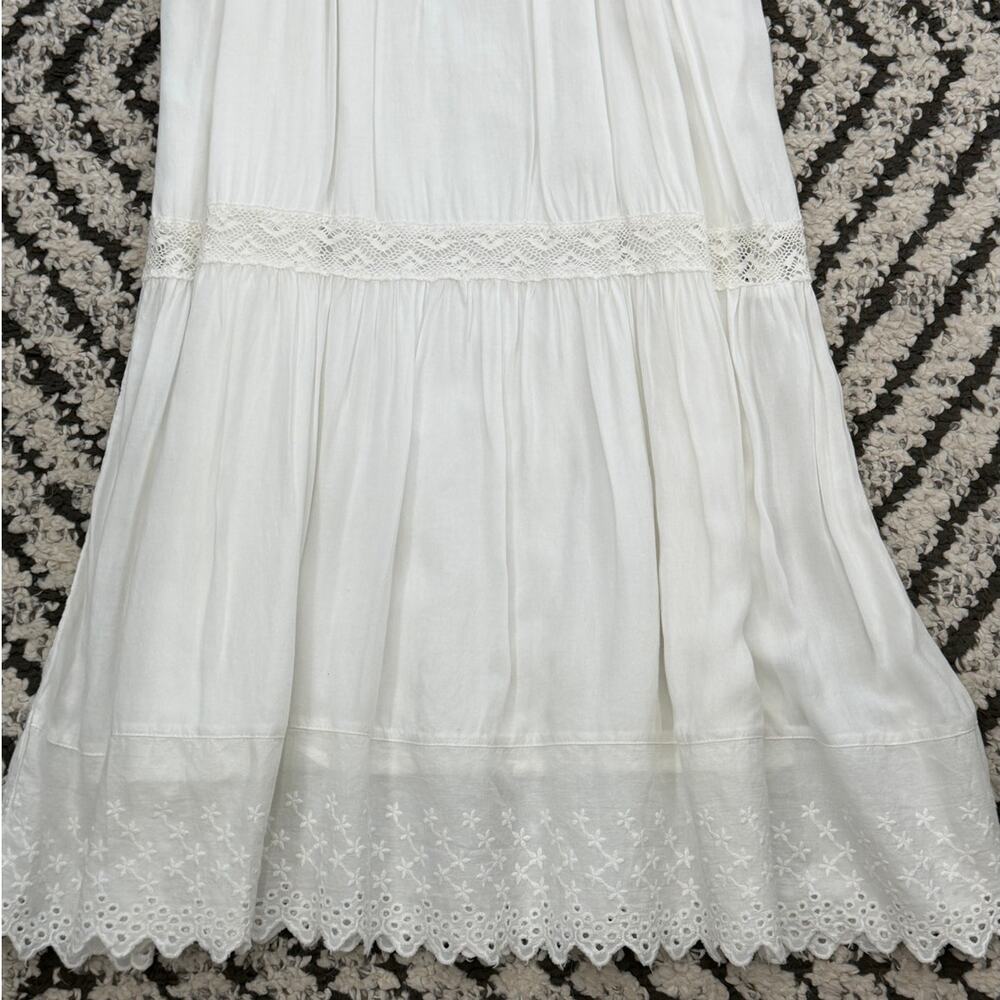 ZARA Girls White Eyelet Maxi Dress NWT Size 11/12y - Picture 4 of 6